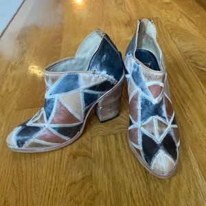Freebird Patchwork Booties—size 8
